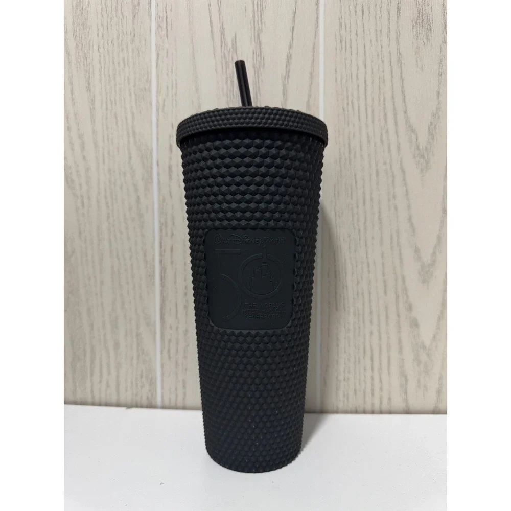 Starbucks Disney World 50th Anniversary Matte Black Studded Tumbler 24oz Cup